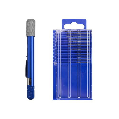 21PCS Drill Bit Set with Box Drill Bits with Aluminum Alloy Pin Vise Metric Mini Micro Drill Bit Set Drilling Hand Tools Dark Blue