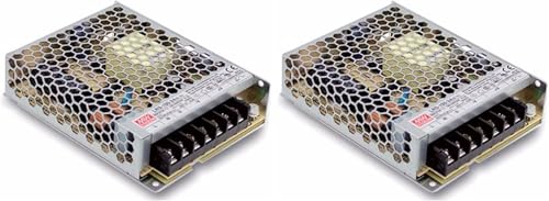Image of Mean Well LRS-100-24 Switching Power Supply, Single Output, 24V, 4.5A, 108W, 5.08 inch L x 3.82 inch W x 1.18 inch H (Pack of 2)
