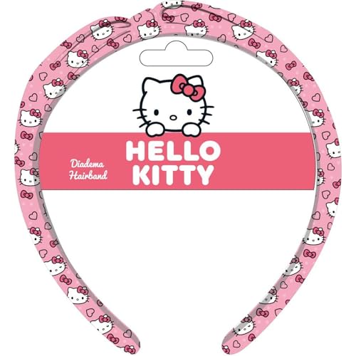 Hello Kitty Children's Hair Accessory – Soft and Comfortable Fabric Headband for Girls, Ideal for All Types of Hairstyles