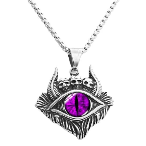Pendentif Crâne Oeil d'Horus TQHGM bijou égyptien rétro aux détails sculptés haut de gamme
