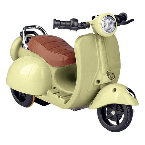 Doll Scooter for 17cm Doll,Scooter Toy with Lights and Music Rotate 360°,5 Colors Cute Motorcycles for Dolls,Desktop Ornaments for Doll Collectors,Interactive Rotating Toy Desktop Decoration (Green)