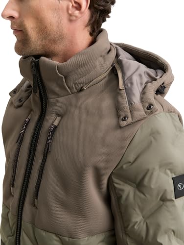 TOM TAILOR Herren Hybrid Puffer-Jacke mit Steppung – Ansicht 6