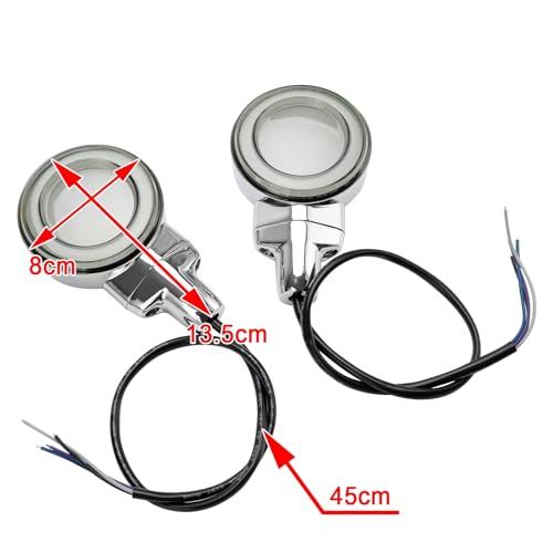 Topteng LED Flat Turn Signal Light for Harley Heritage Softail Classic FLSTC 1999-, Touring 2001+ Models with Flat Lens Turn Signals4