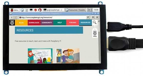 WaveShare 5 Inch HDMI Kapasitif Dokunmatik LCD (Çoklu Sistem) - 800x480 (H)
