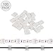 COOLMI Strip Light Mounting Clips, Self-Adhesive Strip Brackets Holder, Clamps Fix LED Light Strip for Vehicle,Cabinet,Under-Counter, Kitchen,Living Room,Christmas,Outdoor (100-Pack)