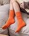 HONGTEYA Slouchy Crew Socks for Women Soft Scrunch Socks Cute Fashion Retro for Boot Sneakers Size 5-11 (Green/Orange/Rose)