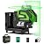 Huepar Self-Leveling Green Laser Level Cross Line with 2 Plumb Dots Laser Tool -360 Horizontal Line Plus Large Fan Angle of Vertical Beam -Li-ion Battery with Type-C Charging Port&Magnetic Base 7211CG