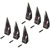 6 - Hensley Style Tiger Rock Bucket Digging Teeth w Roll Pins - X156TL, P156