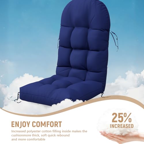 Sannwsg Adirondack Chair Cushion Set of 2, Rocking Chair Cushions, High Back Patio Cushions, Thickened Weather Resistant Patio Cushion with 6 Ties, Non Slip Fade & Waterproof by Sannwsg - Used condition - Image 5