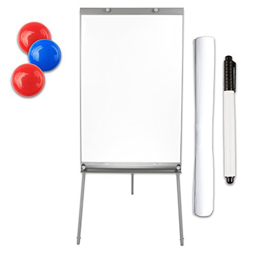 Flipchart ECO Whiteboard magnetisch höhenverstellbar Memotafel inklusive Papier Zubehör Cover