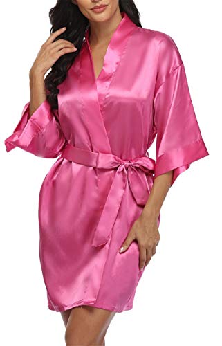 Image of Giova Women Bridal Robe for Bride and Bridesmaid Getting Ready Wedding Party Bathrobe