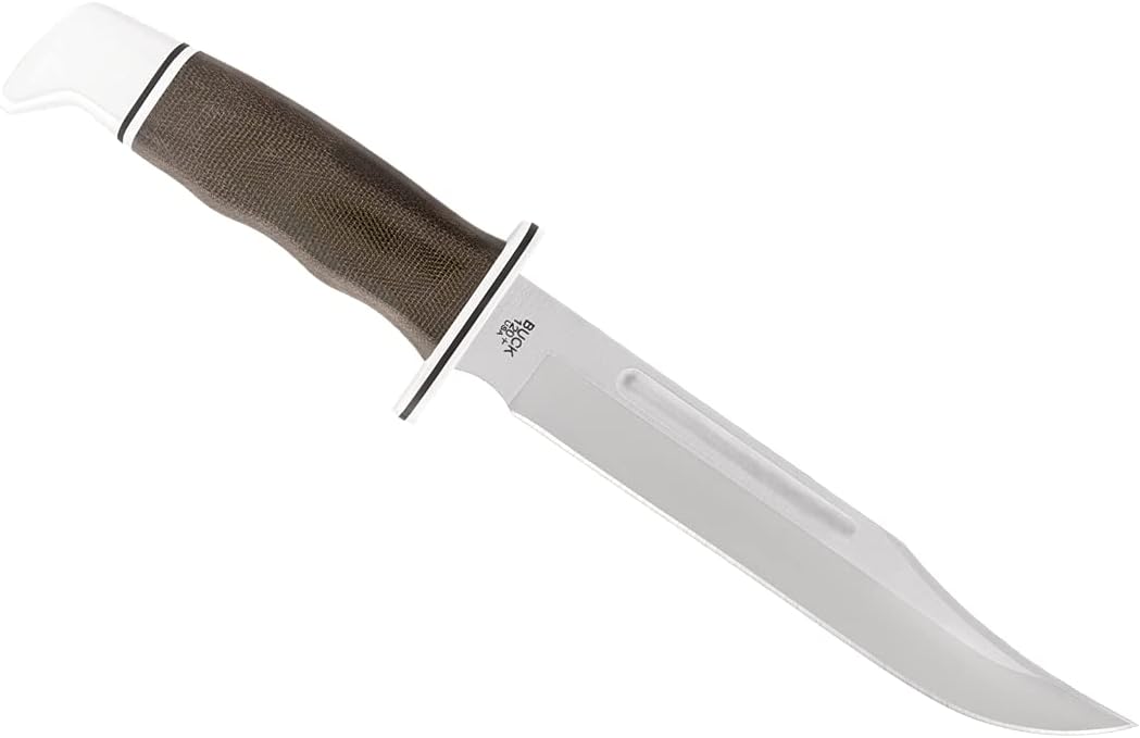 Buck Knives 120 General Pro Fixed Blade Hunting Knife, 7-3/8" S35VN Stainless Steel Blade, Micarta Handle : Sports & Outdoors