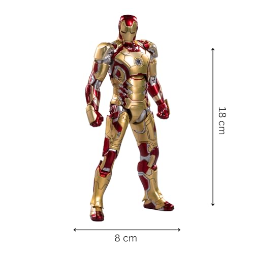 Image of ZD Toys Action Figure Collectible - 7 Inch Ironman MK42, Superheros Premium PVC Build Collectible, Interchangeable Accessories & Blast Effects, Perfect for Gifting, Ages 15+ Years