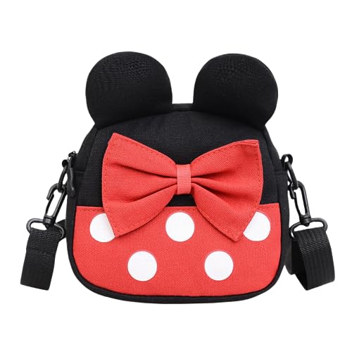 Cartoon Mouse Crossbody Bag Purses for Girls Boys Kids Shoulder Bag Cute Polka Dots Small Satchel