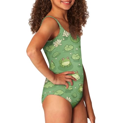 Girls One Piece Swimsuit Cute Bathing Suit for Teen Girls Crewneck Backless Swimwear3