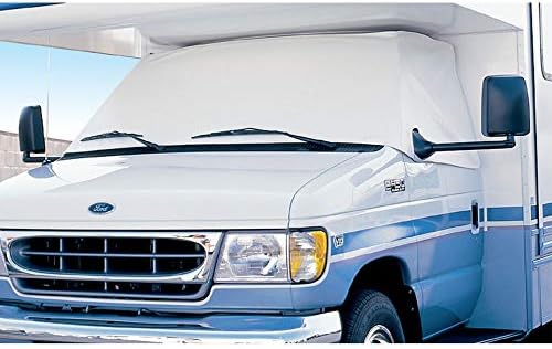 ADCO 2407 White Class C Ford 1997-2008 Windshield Cover (RV Motorhome with Mirror Cutouts)