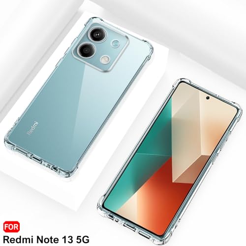 Image of TheGiftKart Crystal Clear Back Cover Case for Mi Redmi Note 13 5G | Shockproof Soft TPU Case | Cushioned Edges for Ultimate Protection Back Cover Case (TPU, Transparent)