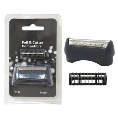 11B 110 120 130 140 150 Shaver Foil & Cutter w/Plastic Sealed Packaging Replacement for Br-aun series 1 shavers 1-130 & 1-150 - BN0150, BN1300, 5683, 5682,5684, 5685