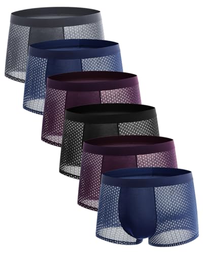 Men's Boxer Briefs Perforated, moisture wicking, non-pilling men's sports boxer briefs