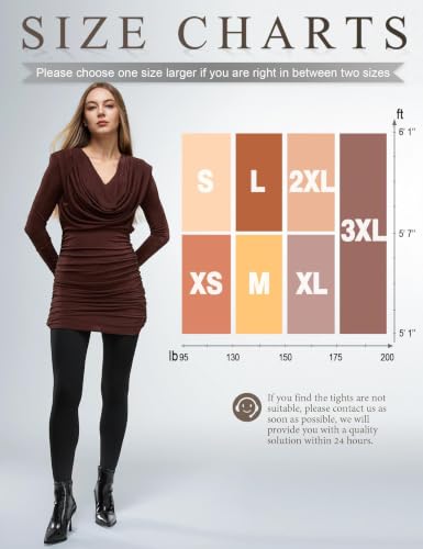 Image of Fleece Lined Tights Footless Women Sheer Warm Pantyhose Leggings Toeless Fake Translucent Thermal Thick Winter No Feet Tights