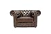 Produktbild Chesterfield Sessel Klasse Leder | 2 bis 4 Wochen Lieferzeit (Cloudy Dark Braun)