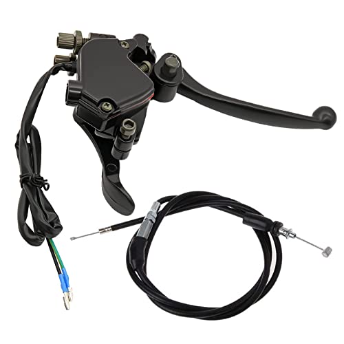 FYSHIQING 7/8\" 22mm Thumb Throttle Compatible with 50cc 90cc 150cc 250cc ATV Quad Roketa Taotao Sunl Kazuma Go Kart, with Throttle Cable Dual Brake Lever Assembly