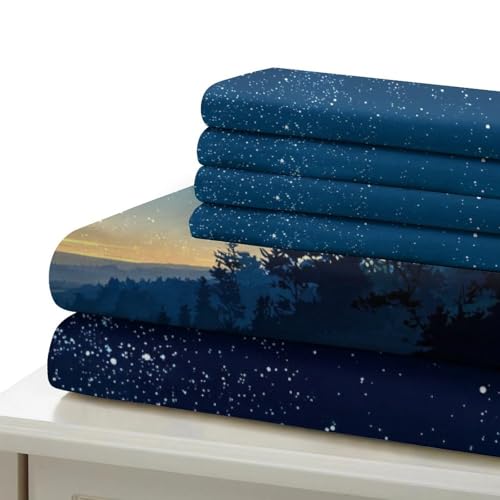 Parure de lit cerf super king en microfibre douce et résistante