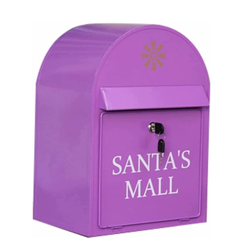 letter box， Mailbox Wall mount Postbox Belt Lock Posts Home Porch Metal Drop Box Outdoor Letter Mailboxes