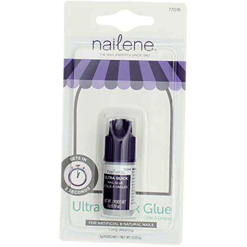 Nailene 0.10 Ounce Ultra Quick Nail Glue - (3 Pack) #TOP4
