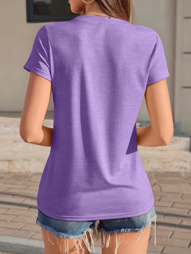 Image of UNCLECAT Womens Short Sleeve Tops Summer Basic T Shirts Casual Crewneck Tee