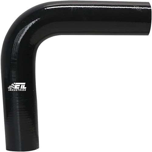 2" ID, Manguera de acoplador de codo de 90 grados de silicona con tubo de 7" de longitud, manguera de tubo de silicona universal reforzada de 4