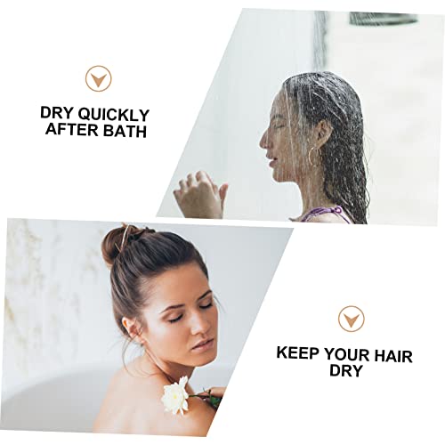 NOLITOY 2 Peças Chapéu De Cabelo Seco De Lã Coral Touca De Banho Embrulhada Cabelo De Banho Toalha P