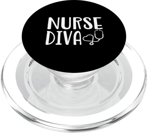 Enfermera DIva - RN CRNA LVN NICU LPN ER CNA PopSockets PopGrip para MagSafe
