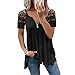 Mayntop Camiseta para mujer para verano, manga corta, sin mangas, con cuello en V, cremallera, talla grande