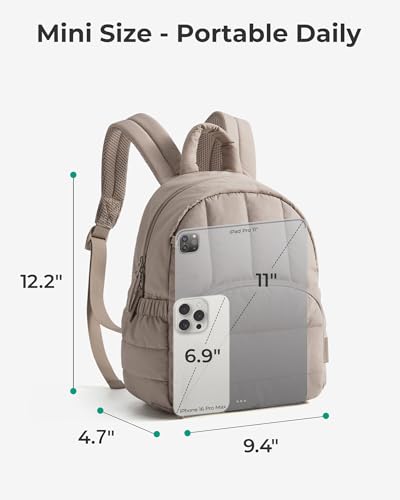 BAGSMART Quilted Mini Backpack