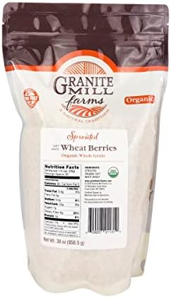 Granite Mill Farms Organic Sprouted Soft White Wheat Berries, 30 OZ