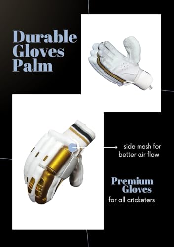 Image of Player Edition Cricket Gloves | Batting Gloves for Mens (Golden, Right)