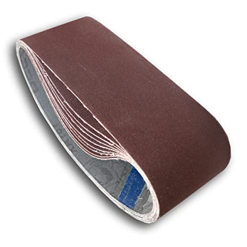 Cinta Correia Lixa 915x100 Cutelaria Madeira Metal Kit com 5 (Grão 80)