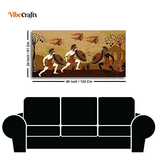 Image of VIBECRAFTS Canvas Paintings for Living Room Drawing Room Ancient Greece Canvas Wall Painting Fitted With Wooden Frame For Home | Office | Living Room | Gift (PTVCH 2496)