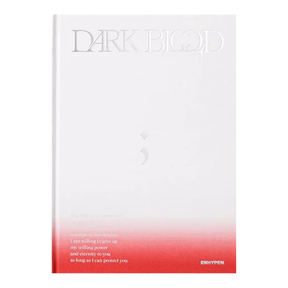 ENHYPEN DARK BLOOD (NEW Version) 4th Mini Album CD-R+Photobook+Photocard+Message Photocard+Sticker+Postcard+Bookmark+Poster with Lyrics