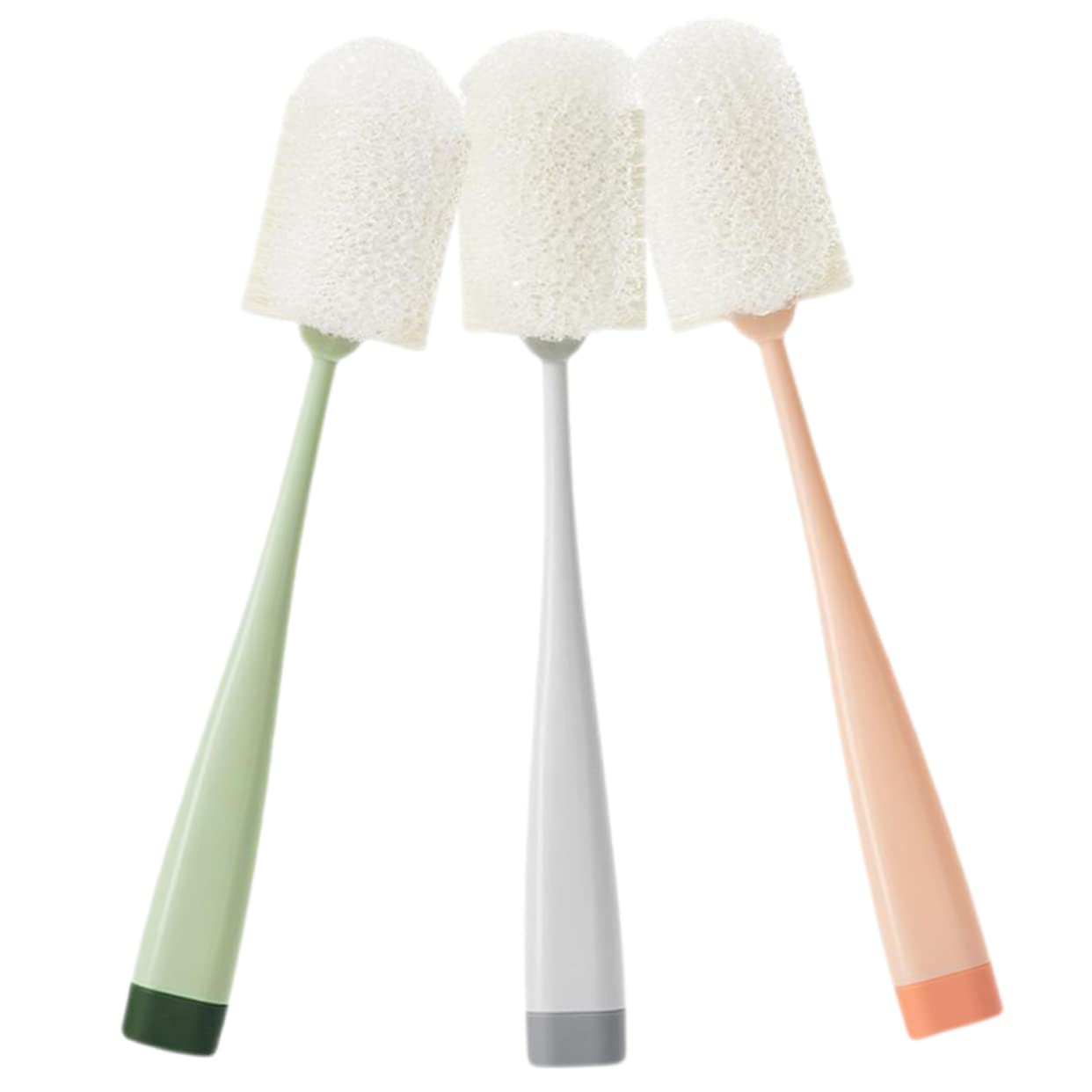 PACKOVE 3 Set Spazzola A Tazza Spazzola Per Bottiglie Per Bottiglie D'Acqua Per Bottiglie Portatile Multifunzionale Con Manico Per La 3 pezzi*3