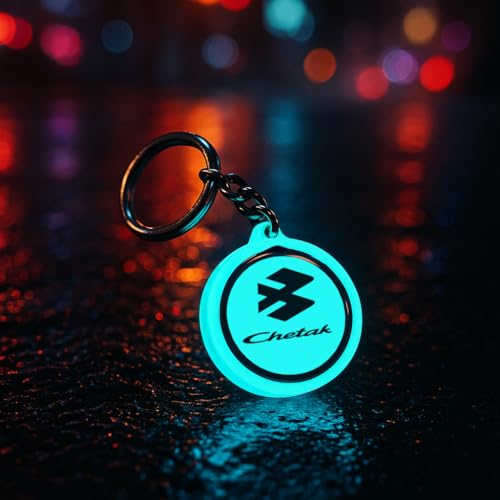 Image of Mi Glow Store Glow in Dark Keychain for Bike Men | Gift for Man | Bike Accessories | Charges in Light Glows in Dark | Key chain for Bike