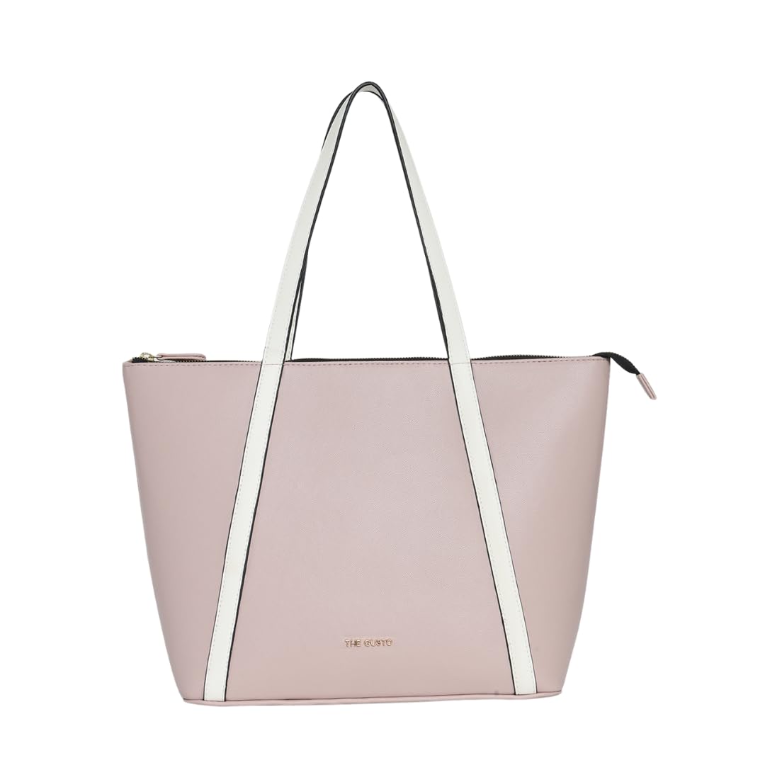 The Gusto AZA - Premium Vegan Leather Tote Bag for Women with Grained Texture | Medium Size Stylish Hand Bag/Shoulder Bag, Fits upto 14" Laptop