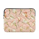 Funda para portátil de 13 pulgadas y 14 pulgadas, diseño de lirio cala, melocotón, bolsa de transporte para computadora de viaje