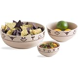 West Creation Branded 3 pc Ceramic ern Serving and Mixing Bowl Set