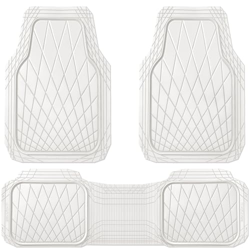 CAR PASS Heavy Duty Rubber Car Floor Mats, Deep Dish All Weather Car Mats Full Set, 3 Piece...
