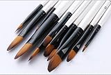 Filbert Paint Brushes Nylon Hair Acrylic Paint Brush Set for Canvas Painting Oil Paint 12 Pcs Artist