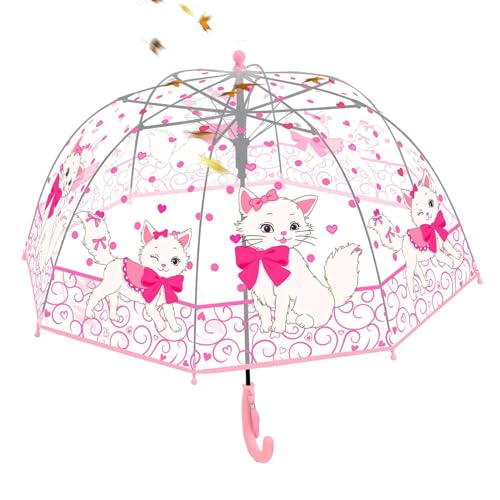 Protector contra la lluvia de cúpula transparente: diseño de seguridad, mango de fácil agarre, artículo para la lluvia para niños pequeños, equipo para caminar para todo clima | Adecuado para guarderí