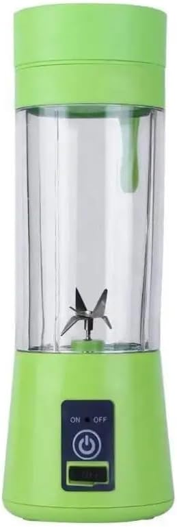 KELLYBUY Batidora portátil de tamaño personal de 12.8 fl oz para el hogar, licuadora pequeña para batidos y licuados, recargable por USB con 6