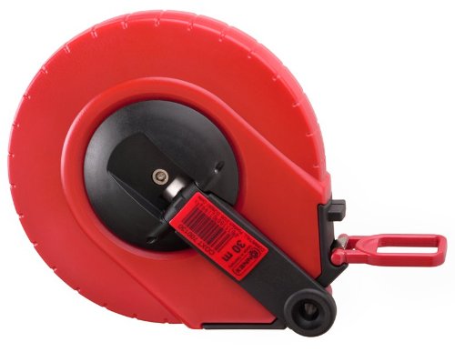 Tape Measure with Swing-Out Crank, Black/Red, 30 m